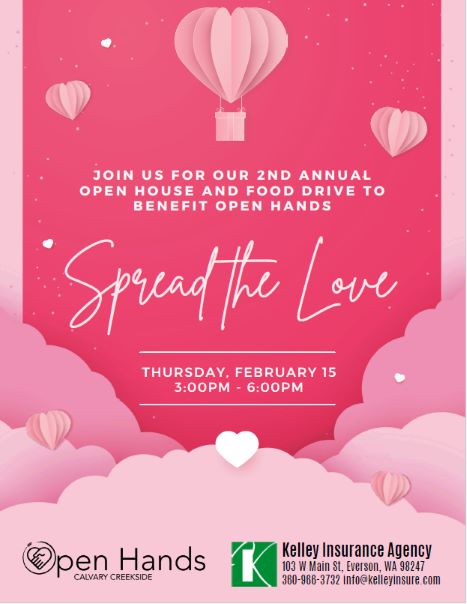 Spread the Love - Thursday, February 15th from 3 to 6pm